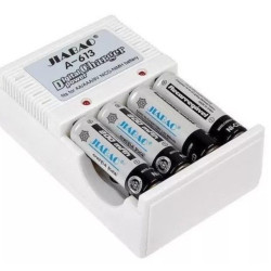 CARGADOR DE PILAS + 4 PILAS