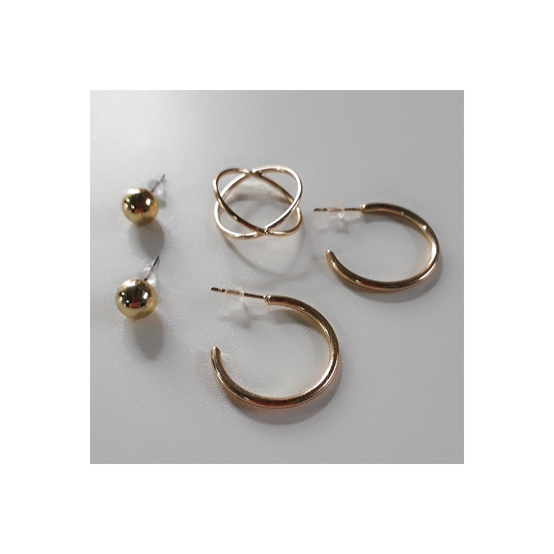 SET DE ARETES + ANILLO INFINITO