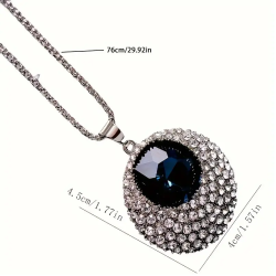 COLLAR REDONDO CRISTAL AZUL